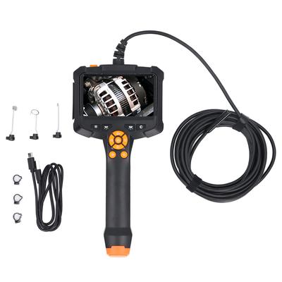 4.3in Inspection Camera Dual Lens 8mm Handheld Pipe Inspection Camera Endoscope with 8 Adjustable