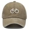 Casquette de Baseball Imprimée Vélo Vintage avec Design Géométrique Blanc pour la Course à Pied, la Randonnée et le Style Urbain Décontracté