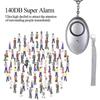 Lot de 5 Porte-clés Alarme de Sécurité Personnelle 140 dB avec Lumières LED