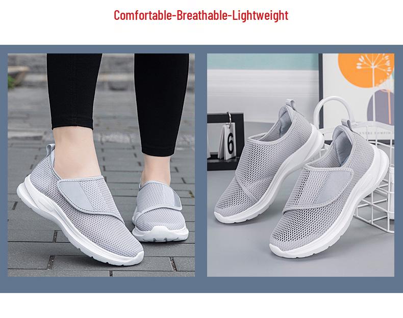 Summer Breathable Shoes for Elderly with Swollen Feet and Hallux Valgus