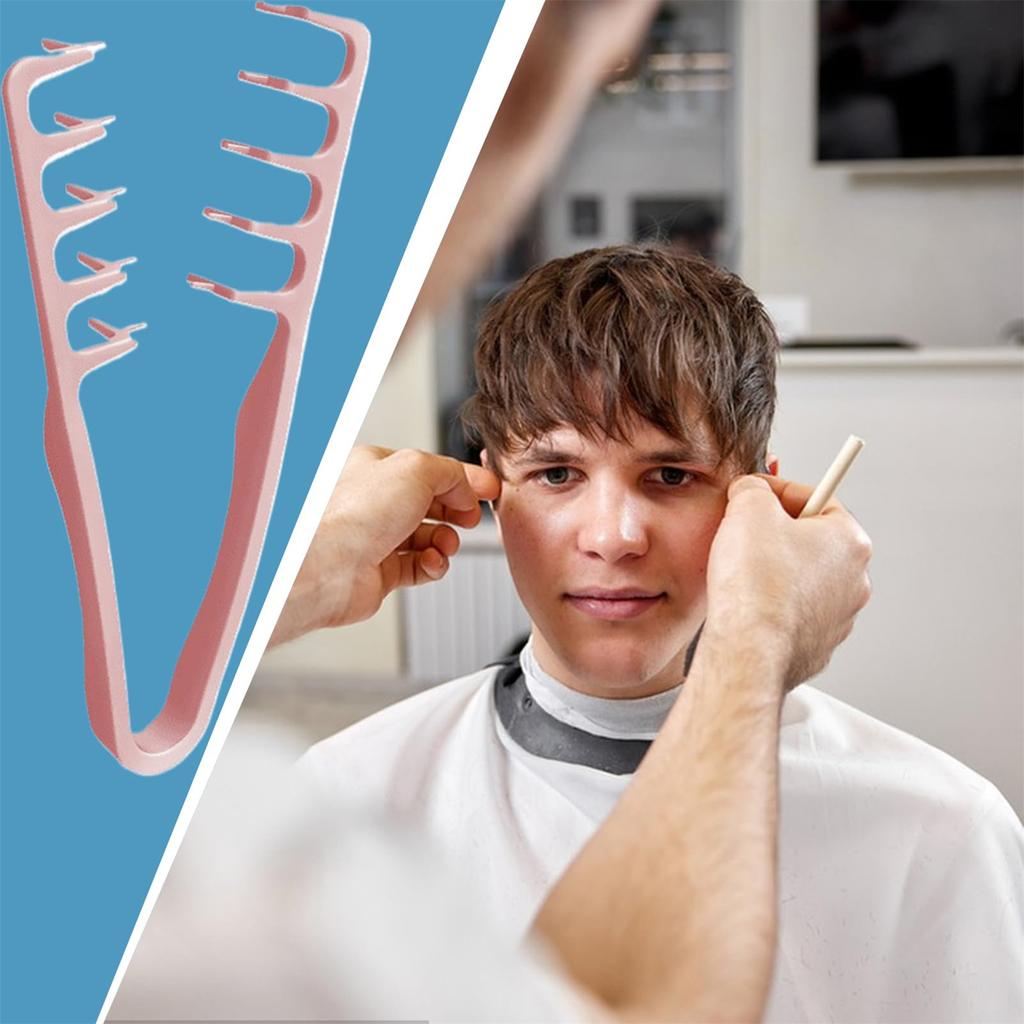 Hřeben na styling s texturou, Hřeben s velkými zuby pro objem a péči, Objem pro vlasy s ofinou