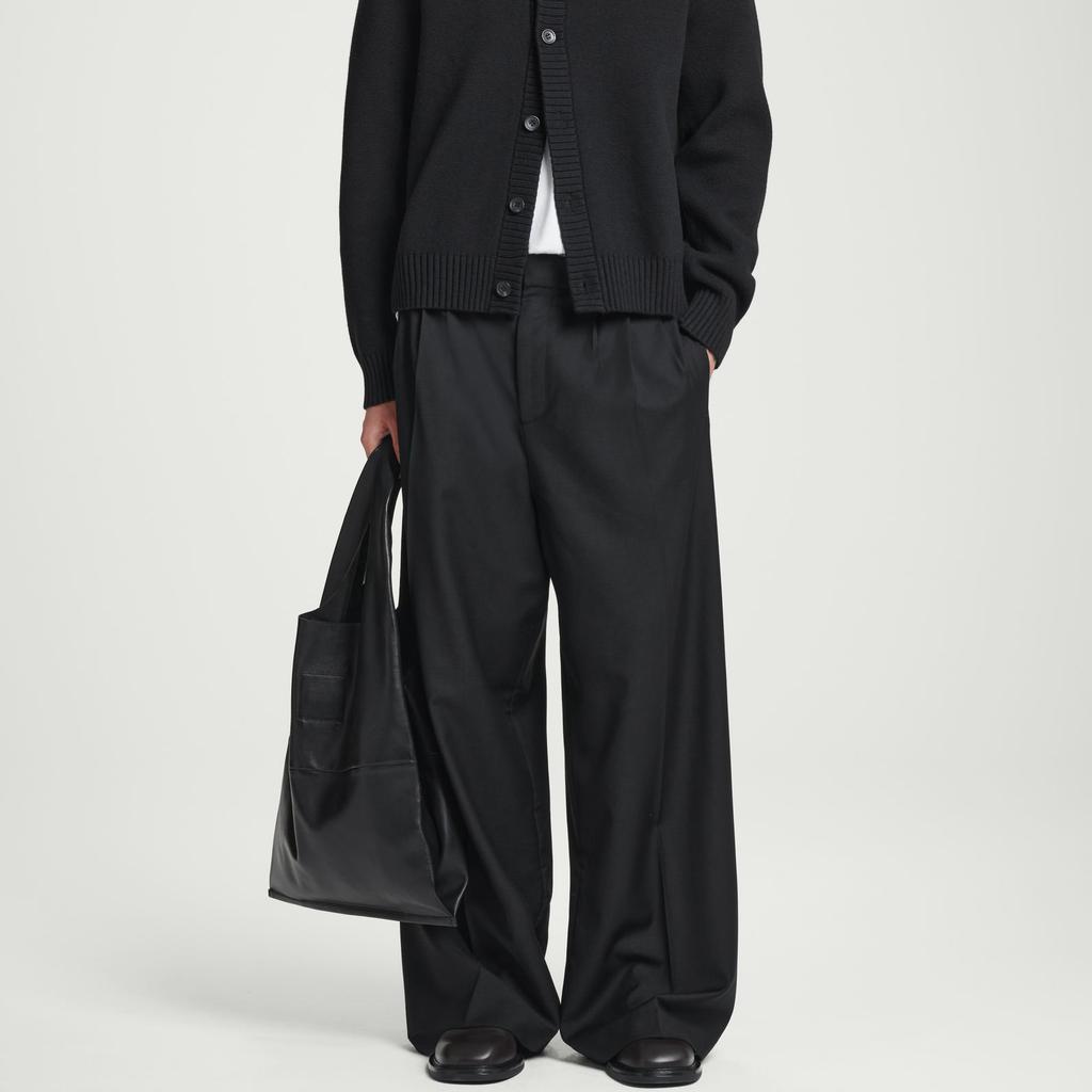 COS Casual Pants Men's Black Moderate Wide Leg Pants 1242415001