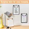6 Pack Mini Clipboards Black, Small Clipboards 4x6in, A6 Letter Size Small Plastic Clipboard Pocket Clipboard with Clips, Memo Size Notepads, Tiny