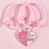2Pcs Heart-shaped Stitching Bracelet Magnet Pendant BFF Friendship Handmade Weaved Jewelry Birthday Gifts for Kids Women 2026