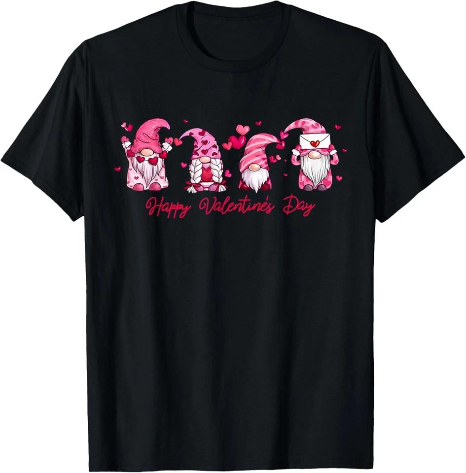 Happy Valentine s Day Gnome With Heart Cute Gnome Valentine T-Shirt S