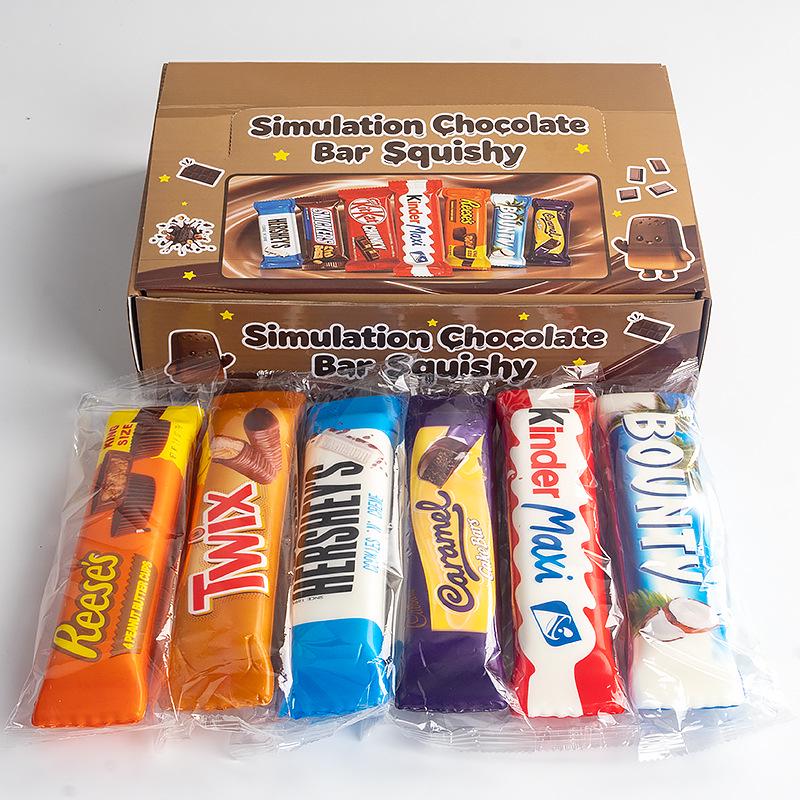 Creative Chocolate Snickers Squeeze Toy: Slow Rebound Stress Relief Simulation Snack