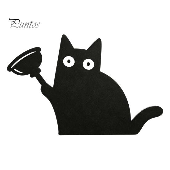 Holiday Door Accents Nosy Black Cat Topper Decor, Halloween Corner Acrylic Home Decor Top Figurine for Bathroom Bedroom Gift Lovers Mysterious