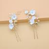 Elegant White Ceramic Plum Blossom Hairpin - European & American Style Bridal Hair Accessory