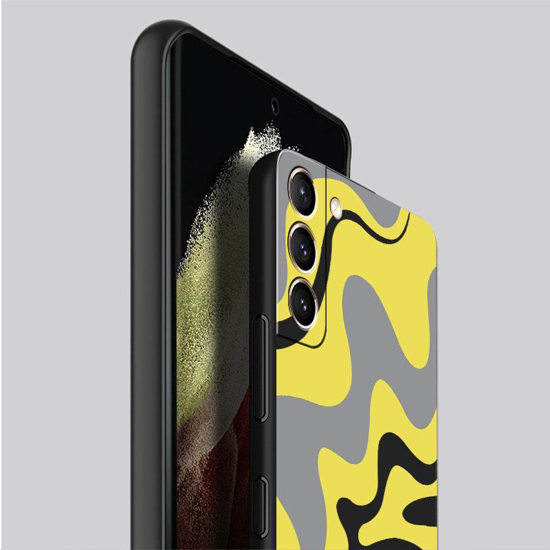 Silikon Swirl Abstraktes Muster in Beige und Salbei TPU Hülle Funda für Huawei 8i Y7 Y90 Y70 Plus Y8s Nova 9 SE 8 10 10 Pro Y6 Y9