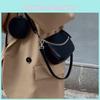 Stylish Casual Black Shoulder Bag For Women Small Crossbody Retro Fashion