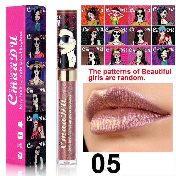 Chameleon Lipstick Diamond Glitter Lip Gloss Lip Glaze Highly Pigmented Long Lasting Moisturizing Lipstick Lip Makeup Gift for Women