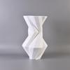 Black & White Resin Vase with Broken Line Leaf Pattern - Modern Minimalist Ornament for Home or Hotel Decor