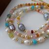 Colorful Summer Freshwater Pearl & Natural Stone Beaded Choker