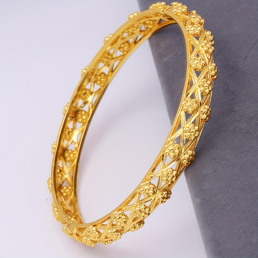 1pcs Women's Simple Bracelet Middle East direction Copper material with hollowed-out pattern Suitable for daily wear pcs Versatile for Party Gifts