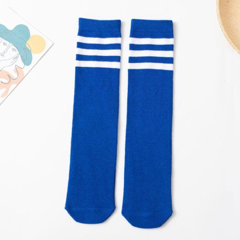 Kids Candy Colored Striped Cotton Knee High Socks Boys Girls Long Tube School Sports Socks