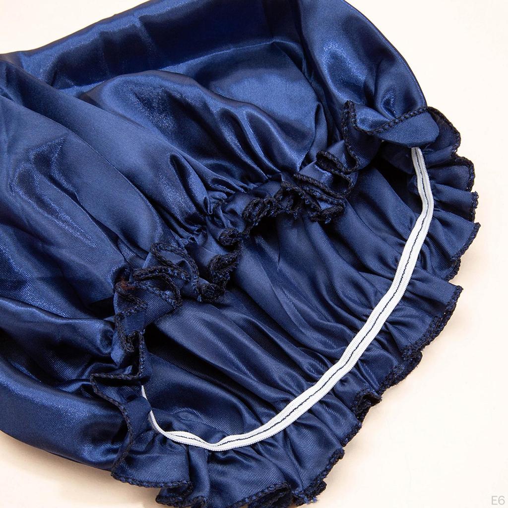 Hair Cap for Women, Portable, Soft, Night Sleep Cap, Satin Bathing with Long, Straight
