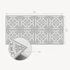 Set of Vinyl Tiles with Floral Pattern Print On Tiles 6X60X30 Cm