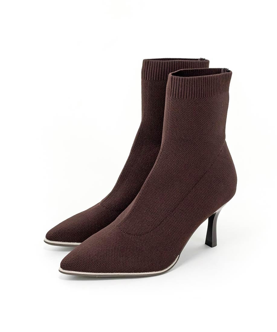 

Glitter Line Knit Sock Boots DC34071 D.BROWN LL