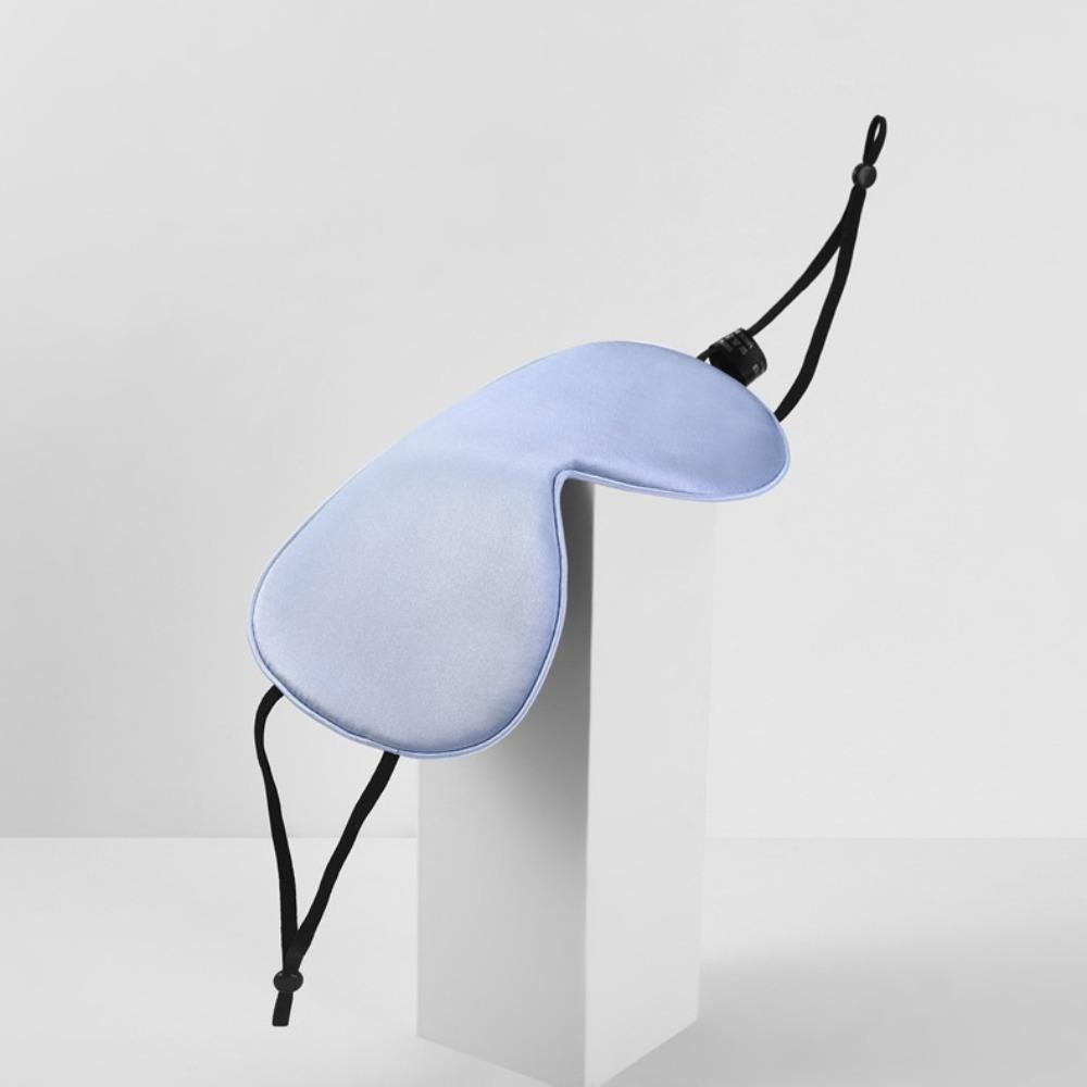 Maschera per Occhi in Seta Double-face 16 Mmi Maschera per Occhi da Sonno 100% Seta di Gelso Oscurante Regolabile con Protezione per le Orecchie