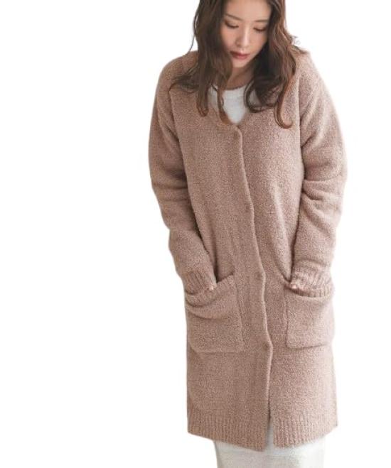 

DONOBAN Fluffy Cardigan Long Long Solid Color One Women s Pajamas, Cardigan, Open-Front, Loungewear, Nightwear, Fluffy, Sleeves, Pockets, (Mocha,