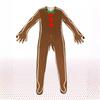 New Children's Costumes Cosplay Christmas Costume Onesie Gingerbread Man