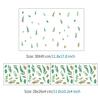 4 Stück Grüne Blätter Vinyl Wandsticker Tapete Pflanzen Aquarell Selbstklebendes Abziehbild Wohnzimmer Hintergrund Kinderzimmer