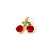 2 Pcs Brass Charm Gold Plated Red Cherry Fruit Metal Pendant For DIY Necklace Bracelet Jewelry Making Findings Supplies