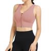 Women's Front Zipper Shockproof Sports Bra: Cross-Border Stylish Yoga Vest for Running & Fitness