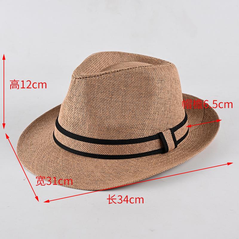 

Солнцезащитная шляпа-козырек Шляпа-цилиндр с плоскими полями и изогнутыми полями Мужская шляпа Летняя шляпа для защиты от солнца Пожилая джазовая шляпа Британская ручная вышивка