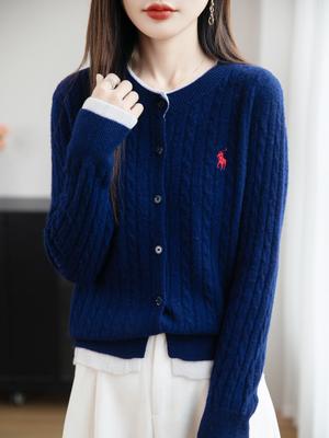 Damen Retro Zopfmuster Colorblock Strickjacke Mantel - Faux Zweiteiler Langarm Oberbekleidung