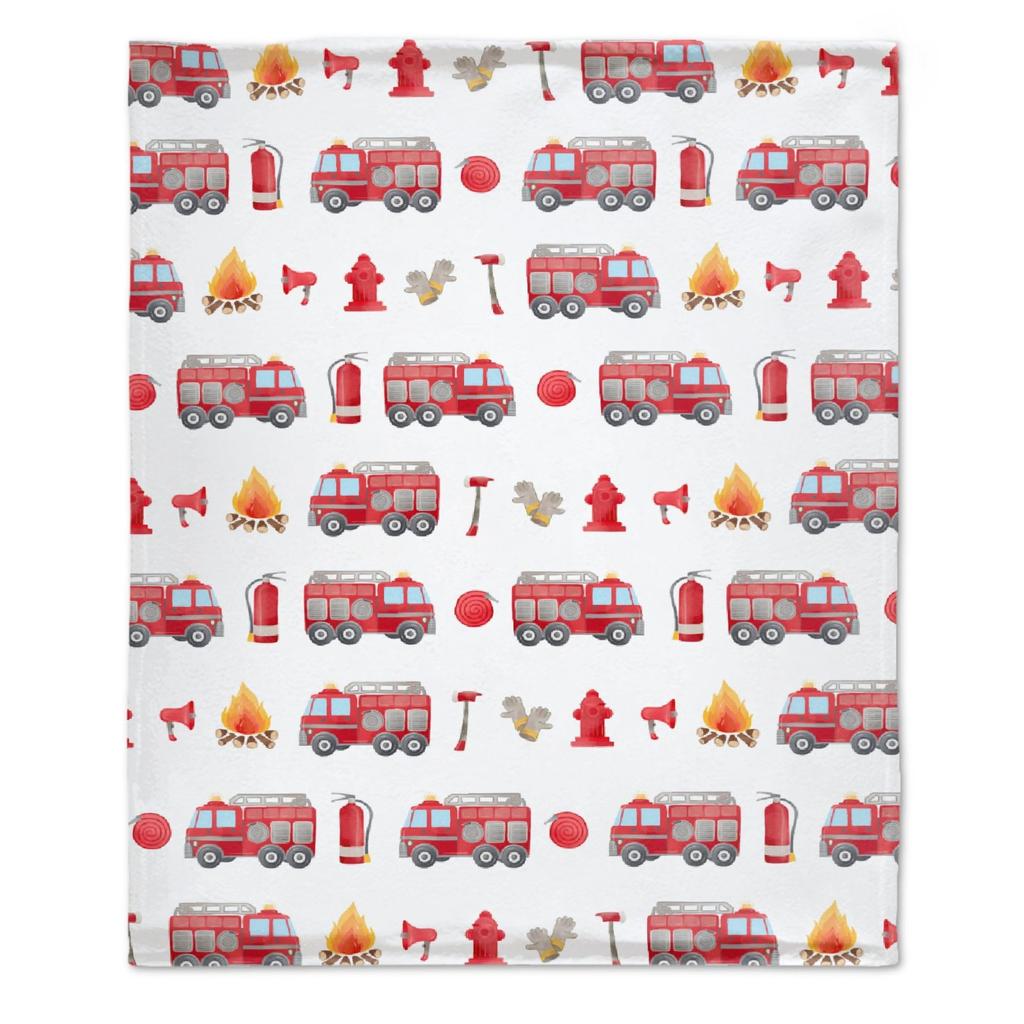 Firefighter Theme Printed Blanket for Sofa Bed Travel Camping Living Room Office Conditioning Blanket for All Seasons Gifts