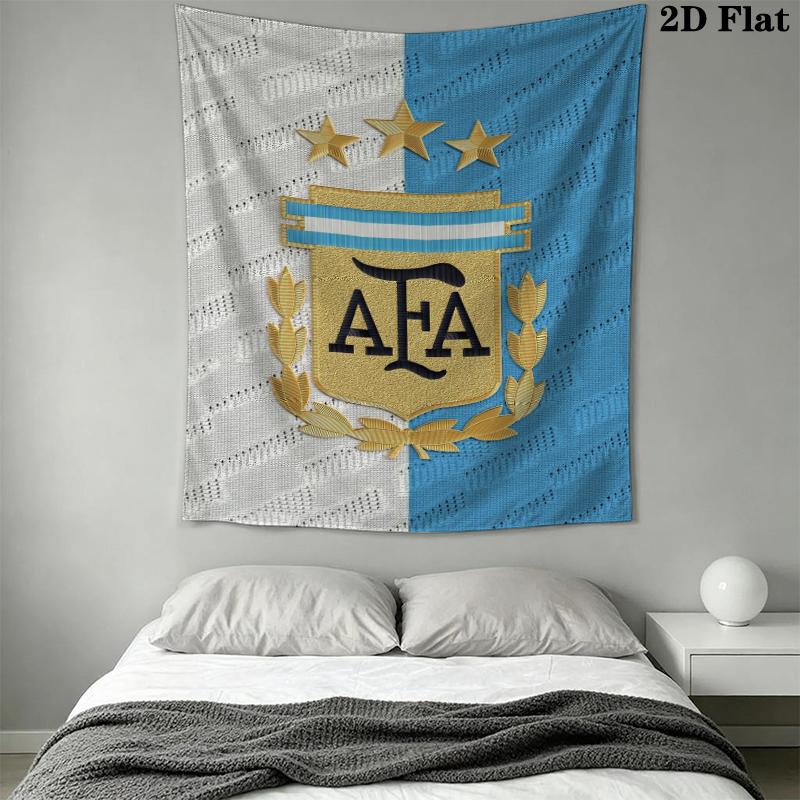 Argentina national football Wall Tapestry Aesthetic Wall Hanging Printed Fabric Blanket Decorative Tapestries for Bedroom Living Room Home Decor