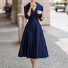 2026 Elegant V-Neck Waist-Cinching European & American Spring Dress for Women