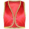 Jongens Arabische Prins Kostuum Open Voorzijde Gouden Mouwloos Vest Halloween Cosplay Fancy Dress Up