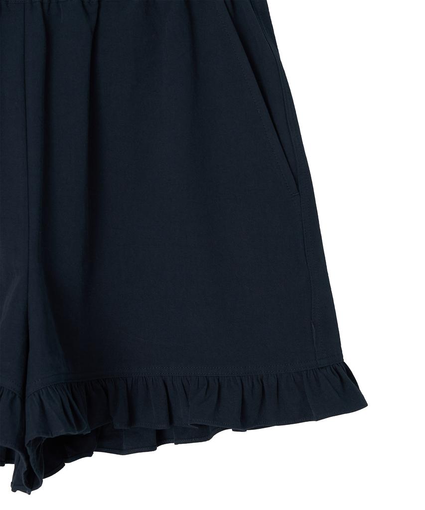 Nyuluki Frill Banded Shorts_Navy