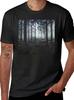 Men's T-Shirt Y2K Through the Trees Black Oversized