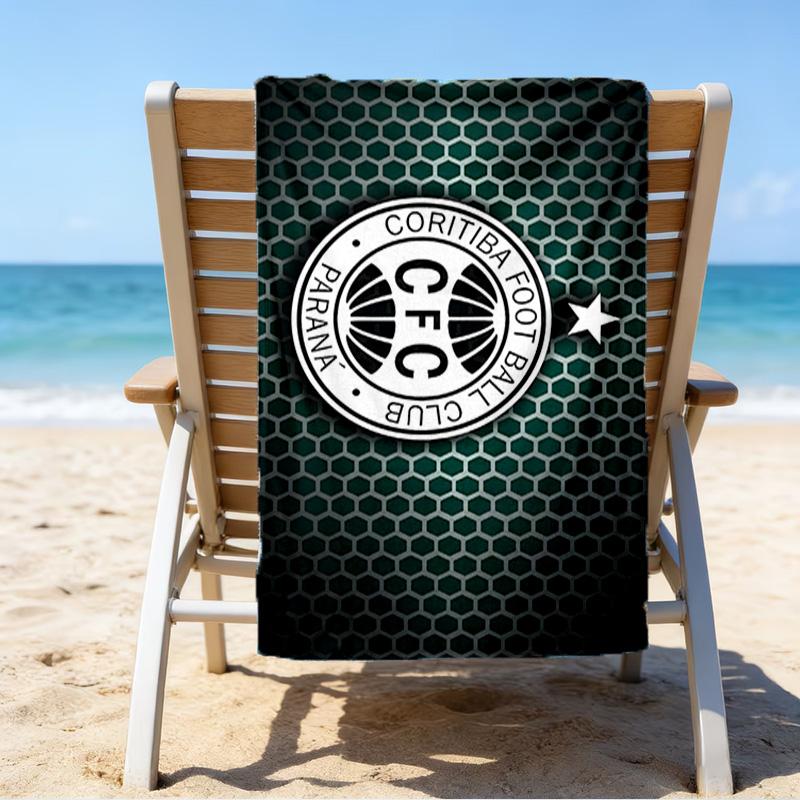 Cori-tiba Football Club Crest Printed Beach Towel, Super Soft Microfiber, Perfect Gift Birthday, for Pool, Beach, Travel, for Family and Friends