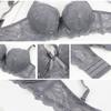 Sexy Lace Lingerie Set with Underwire Bra for Support and Side Boob Reduction Breathable Thin Bra and Comfortable Panties
