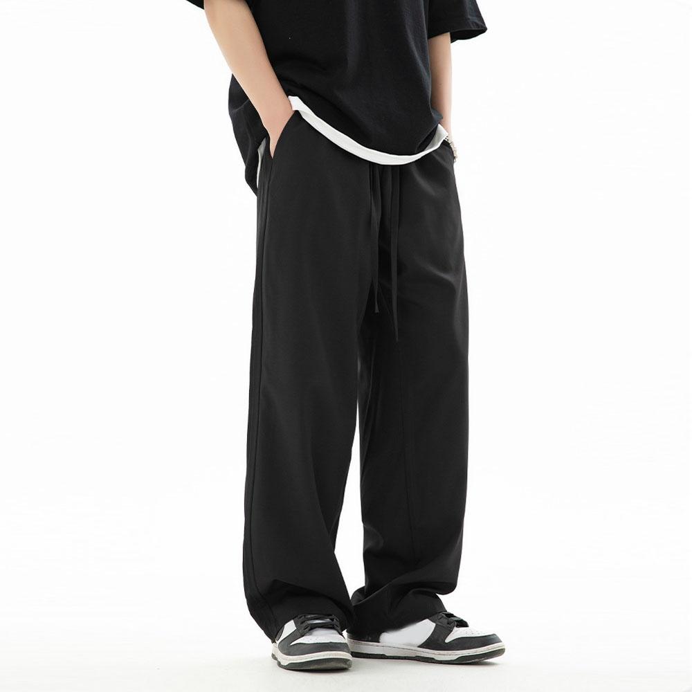 Nadměrná velikost Ledový hedvábí Y2K Kalhoty Pánské Letní Pruhované Ležérní Sportovní Cvičení Fitness Volné Kapsáčové Kalhoty Rychleschnoucí Tepláky Pánské Tepláky