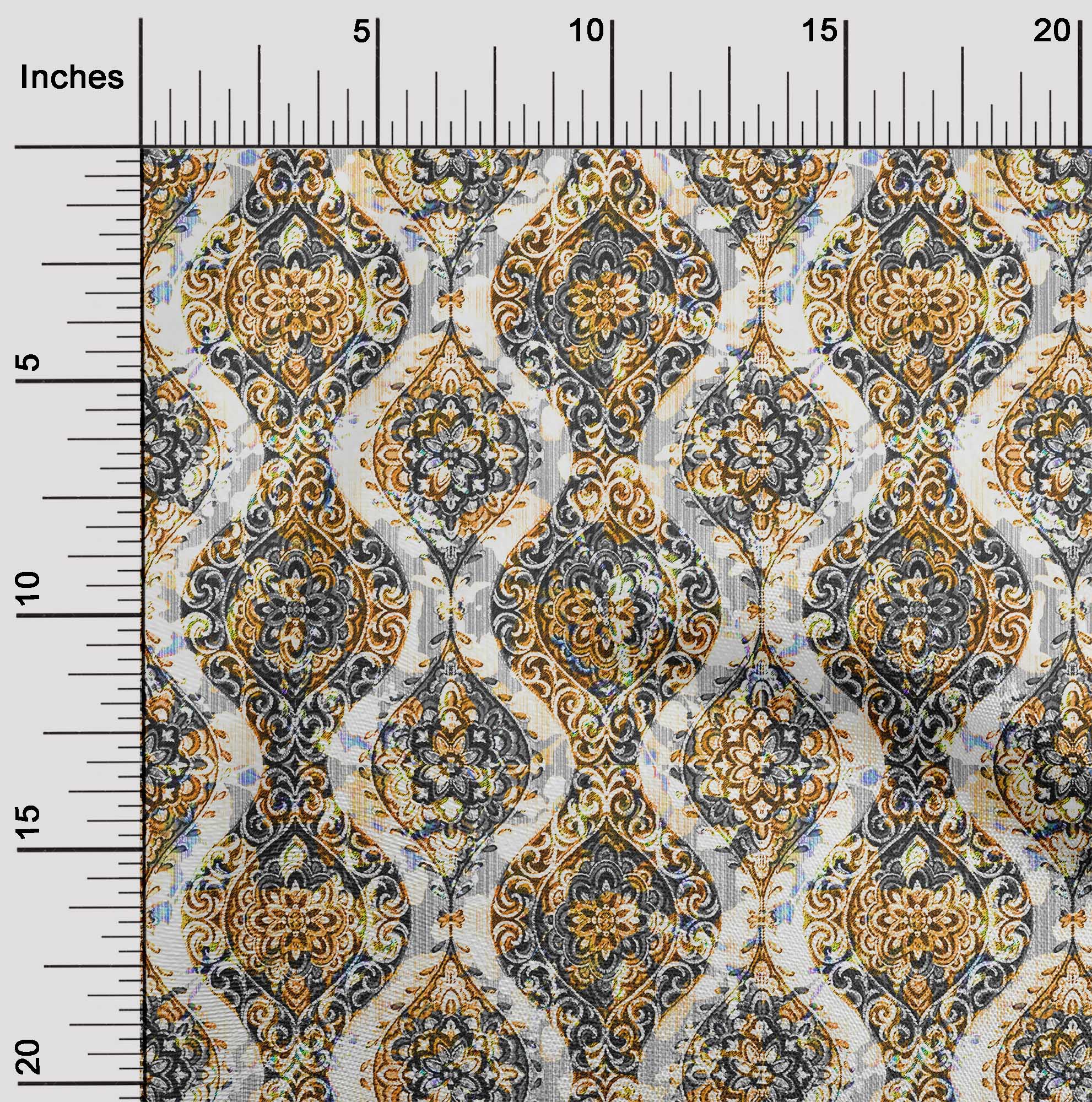 

OneOone Georgette Віскоза синя тканина Block Craft Projects Decor Fabric Printed By The Yard 42 дюйма 42 Inch Wide - Viscose Chiffon жовтий