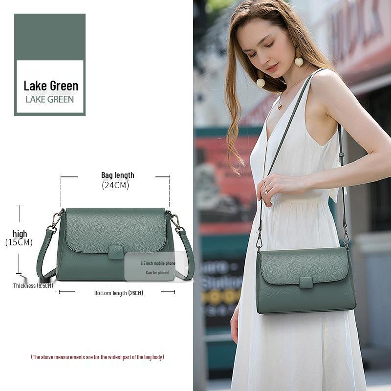 Borsa a Tracolla da Donna in Vera Pelle - Alla Moda, Versatile, Borsa a Spalla Antifurto per Mamme, Piccola Taglia, Estate 2026