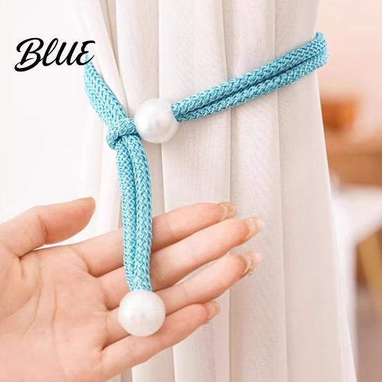 Decorative Curtain Holders Backs Drape Adjustable Window Pearl Tieback 2Pcs Faux Holder Ties Holdbacks