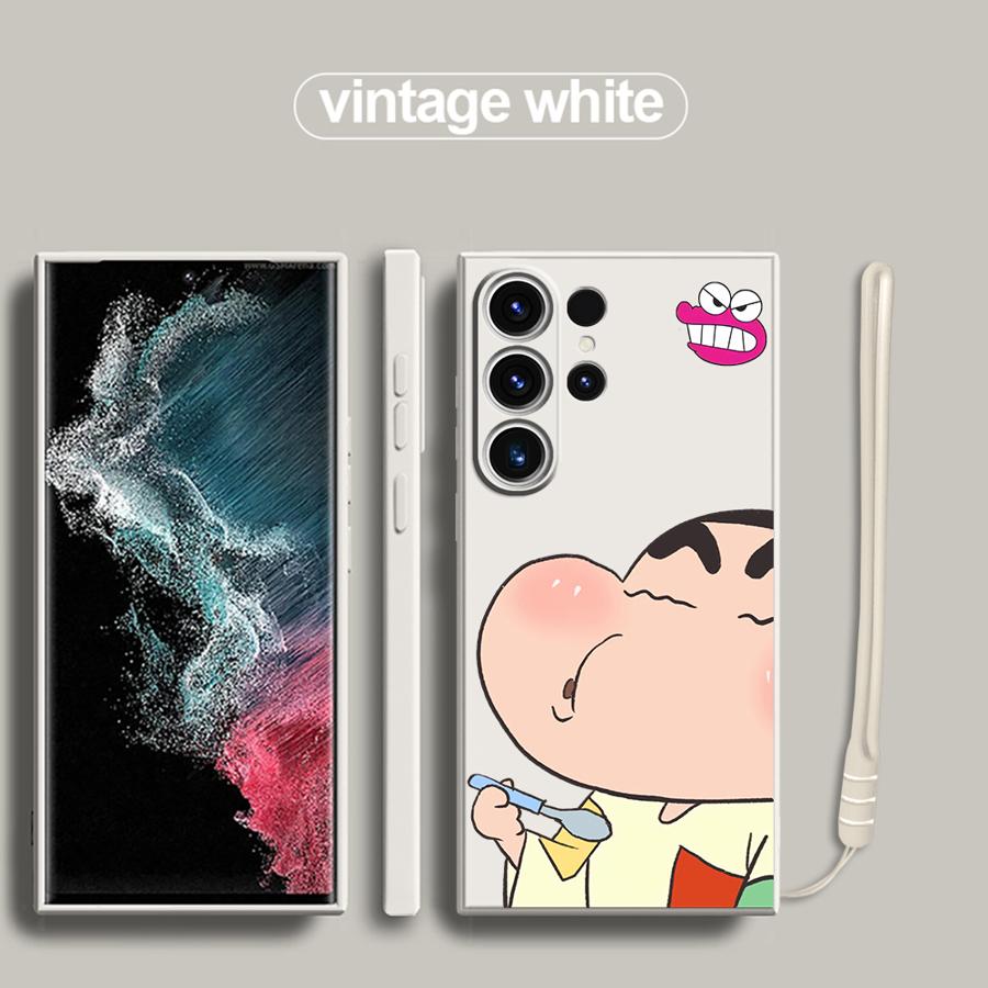 

Case for Samsung Galaxy S25 S24 Ultra S23 S21 Plus S22 S20 FE Note 20 10 Ultra S25Edge Phone Cover Cartoon Crayon Shin-chan Galaxy S23
