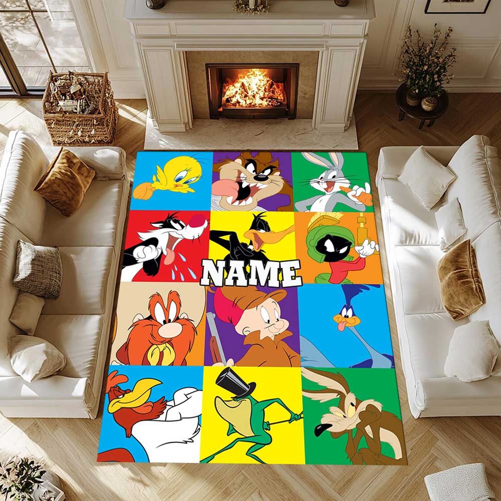 Warnermedia (9) Customize your name rug, office chair cushion, home bedroom living room gift.