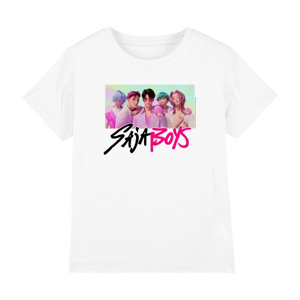 

K-Pop Demon Hunters - Saja Boys Photo Frame 100% Cotton T-shirt Mens Tees Top 3-13 Years, White L