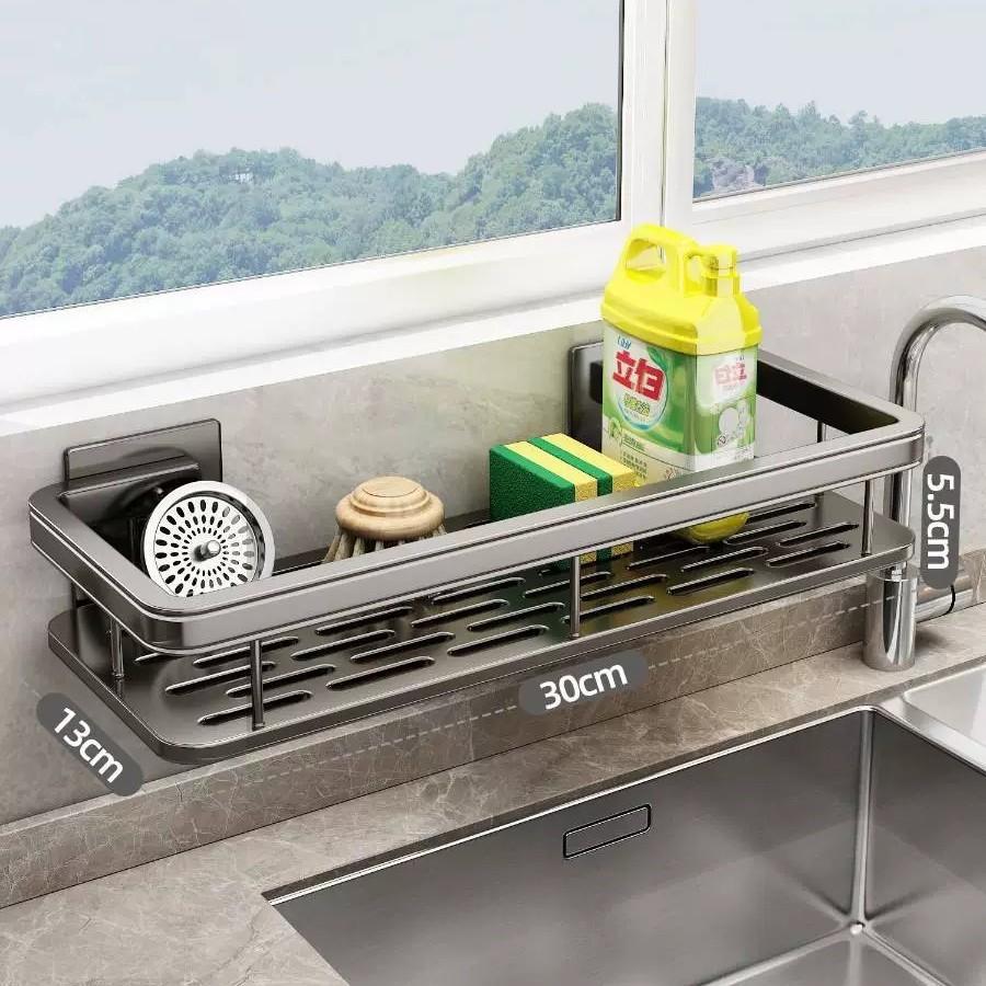 Wall Mount Aluminum Alloy Kitchen Cloth Rack With Ventilated Drip Tray For Home Use