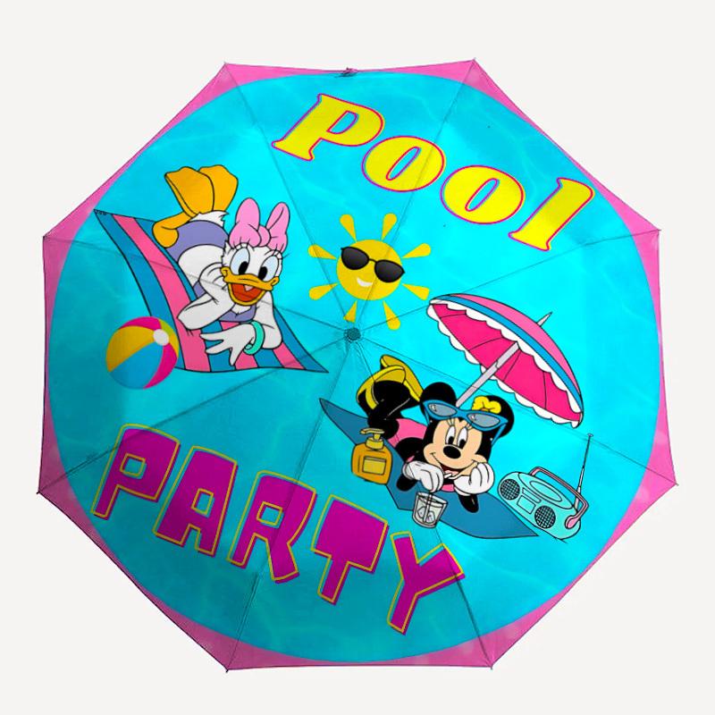 

1pc Minnie Mouse 8-Rib Automatic Folding Umbrella, Portable & Foldable, Casual Outdoor Use, Outdoor Umbrella y250726032