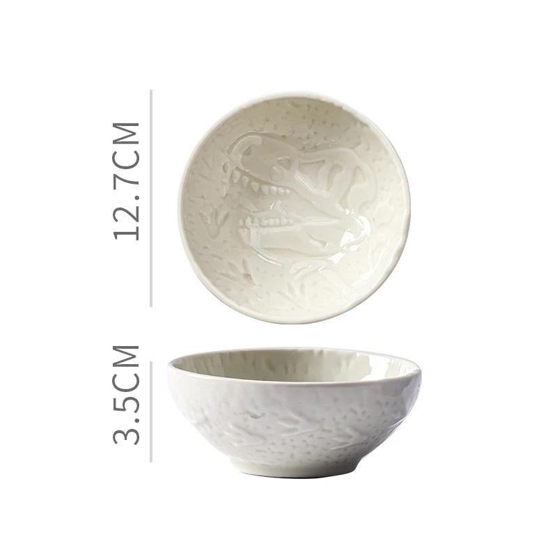 Keramisk tallerken Retro ovnsglasur Dinosaurtallerken Barbecue Mini dippskål Sashimi Sushi Soyasausfat Hjem Skrivebord Snacktallerken