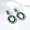 Summer Women's Luxurious And Niche Exaggerated Design Earrings With Zirconia Inlay Personalized And Versatile Simple Earrings