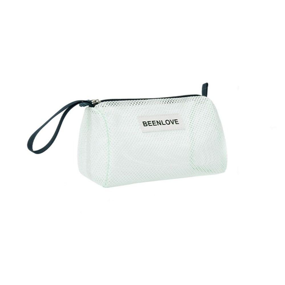 Large Capacity Beach Mesh Bag Breathable Mesh Makeup Bag Cosmetic Zipper Pouch  Swimming  Goggles
